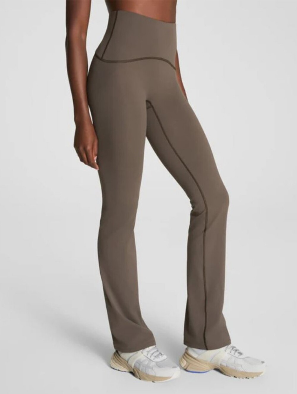 SPANX Boot-Cut Flare Pants in Taupe